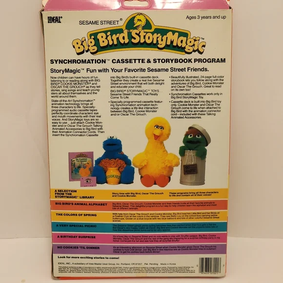 1986 Ideal Big Bird StoryMagic  Storybook & Cassette Tape - A Birthday Surprise - Picture 6 of 16